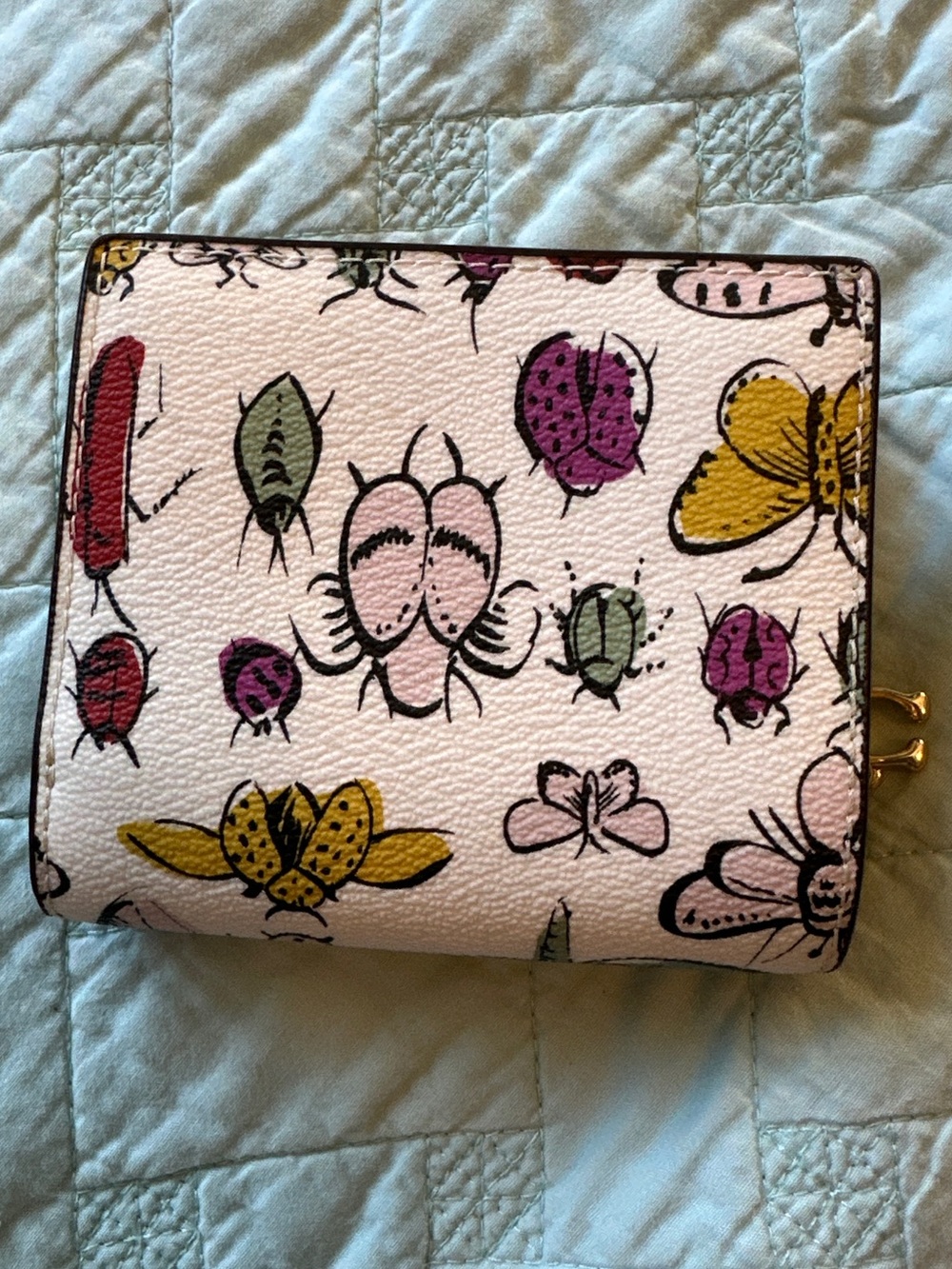 Coach Snap Wallet With Creature Print - Picture 2 of 6